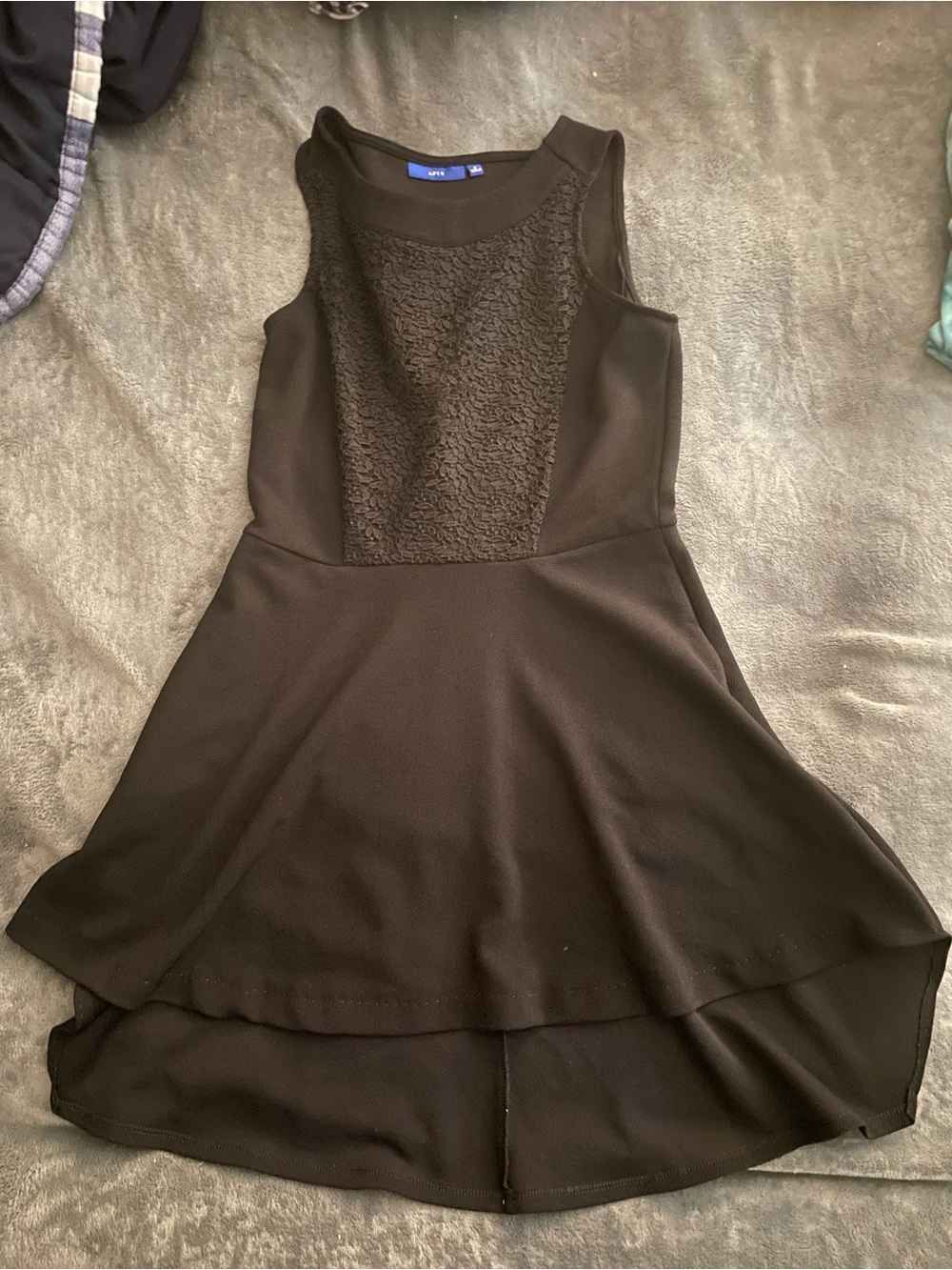 APT. 9 Black Fit & Flare Dress | Lace Bodice |Sleeveless Size Small